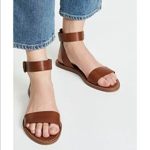 Madewell Boardwalk Ankle-Strap Sandal Brown